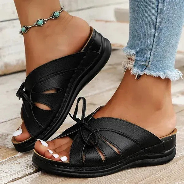 Grace Bow Slip-On Sandal