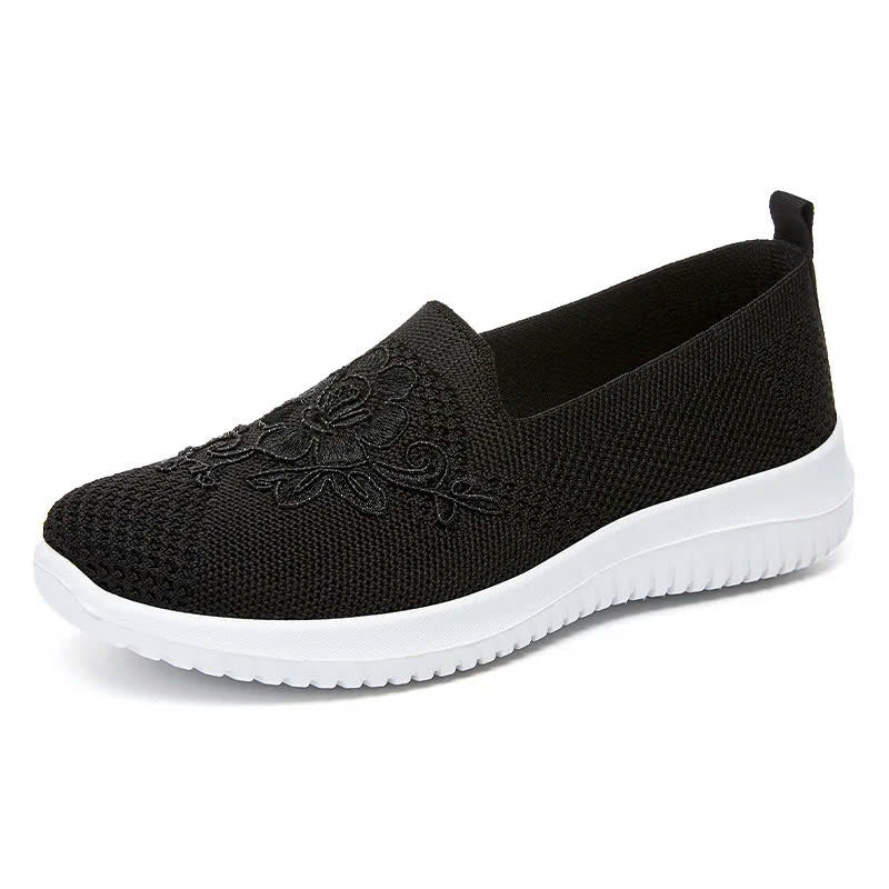 Floral Knit Slip-On Sneakers